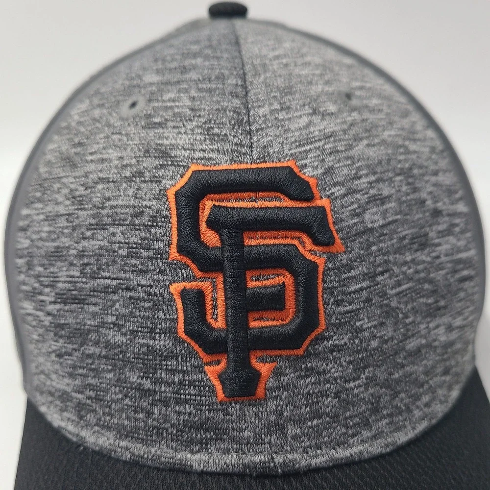 San Francisco Giants‎ Hat Fitted L-XL New Era 39Thirty Gray Black MLB Flex Men